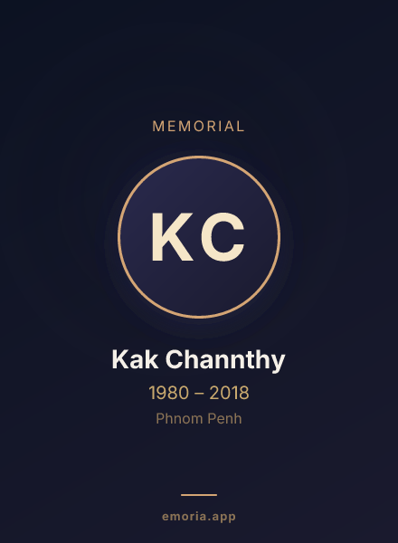 Memorial portrait of Kak Channthy