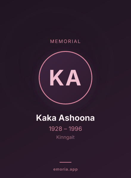 Memorial portrait of Kaka Ashoona