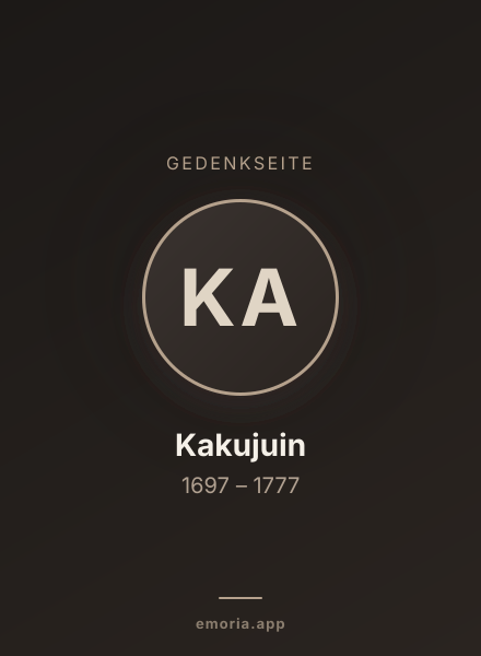 Gedenkportrait von Kakujuin