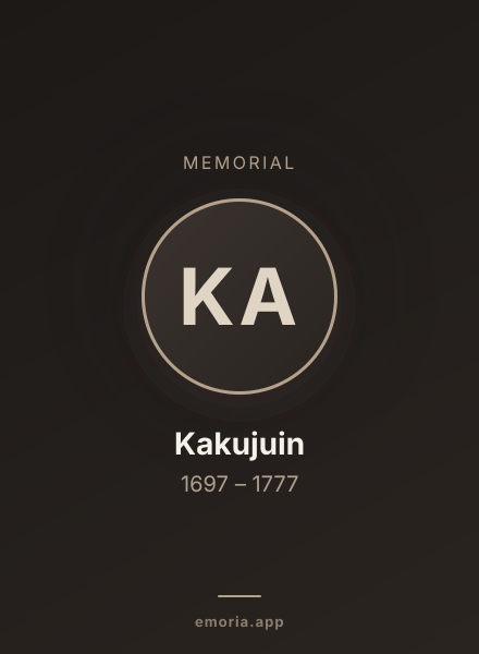 Memorial portrait of Kakujuin