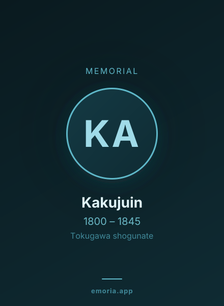Memorial portrait of Kakujuin