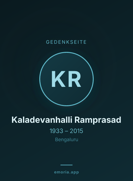 Gedenkportrait von Kaladevanhalli Ramprasad