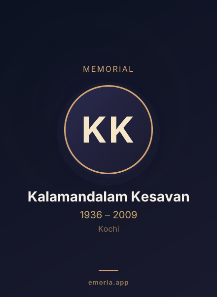 Memorial portrait of Kalamandalam Kesavan