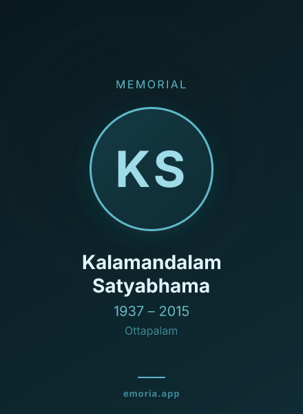 Memorial portrait of Kalamandalam Satyabhama