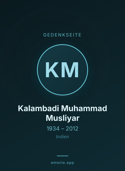 Gedenkportrait von Kalambadi Muhammad Musliyar