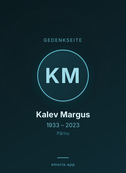 Gedenkportrait von Kalev Margus