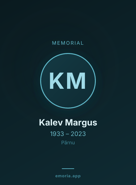 Memorial portrait of Kalev Margus