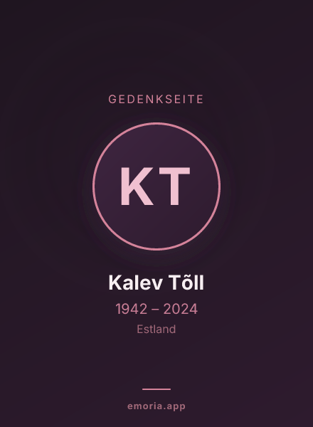 Gedenkportrait von Kalev Tõll