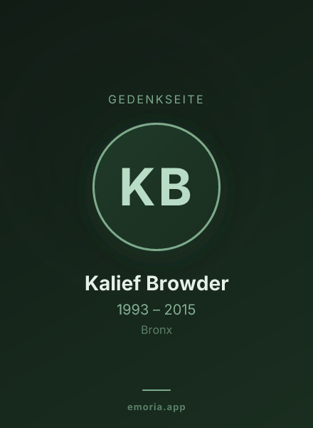 Gedenkportrait von Kalief Browder