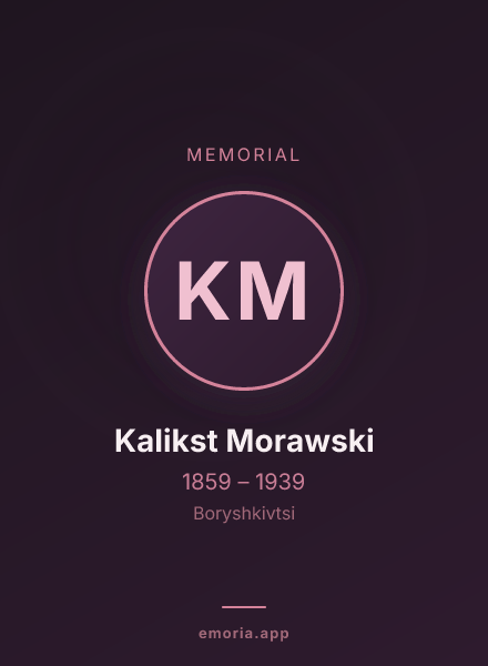 Memorial portrait of Kalikst Morawski