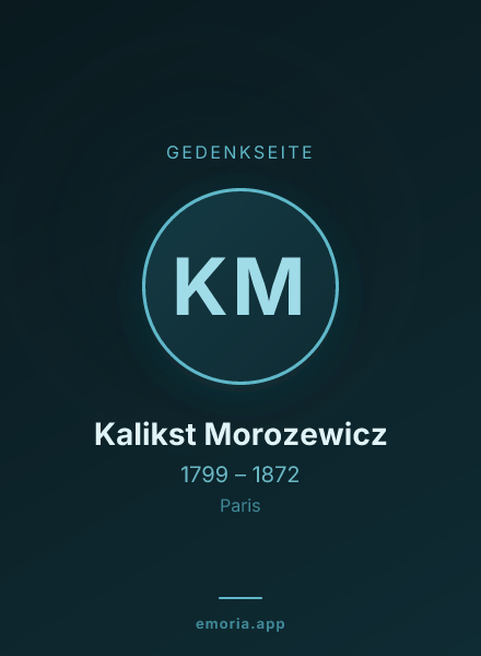 Gedenkportrait von Kalikst Morozewicz