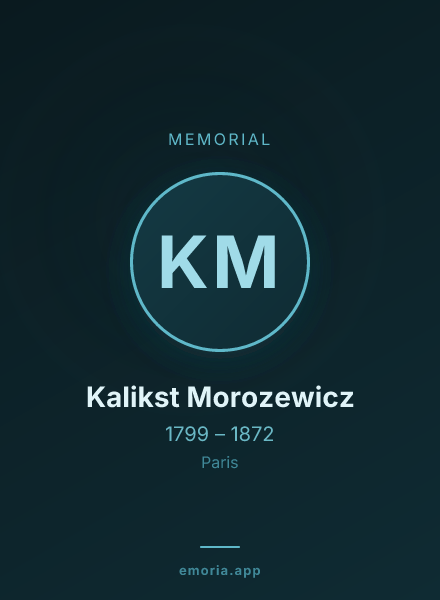 Memorial portrait of Kalikst Morozewicz