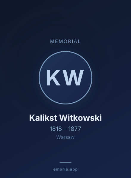 Memorial portrait of Kalikst Witkowski