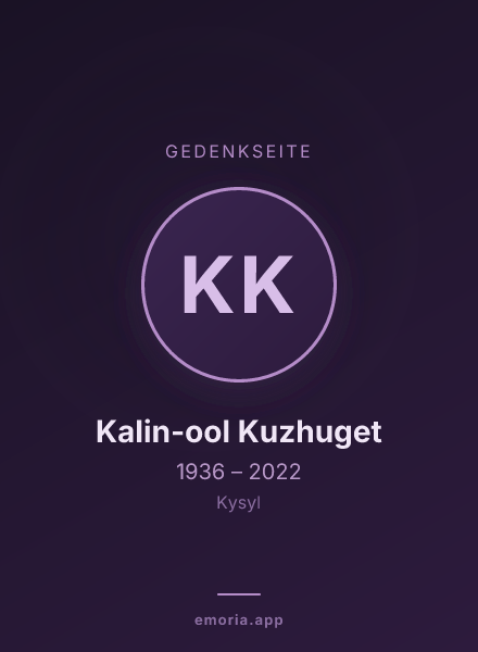 Gedenkportrait von Kalin-ool Kuzhuget