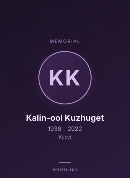 Memorial portrait of Kalin-ool Kuzhuget