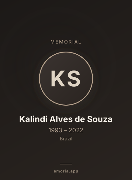 Memorial portrait of Kalindi Alves de Souza