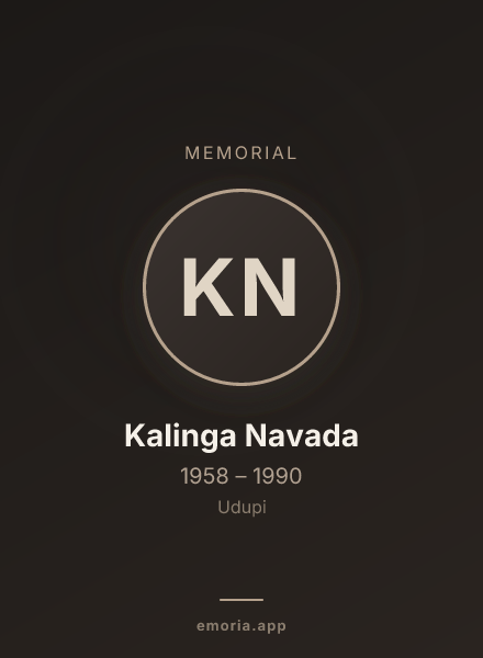 Memorial portrait of Kalinga Navada