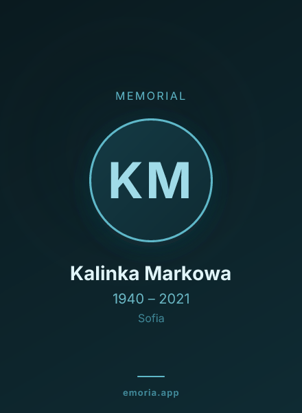 Memorial portrait of Kalinka Markowa