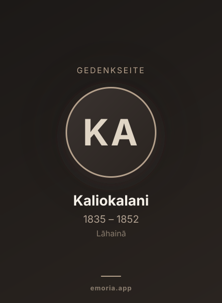 Gedenkportrait von Kaliokalani