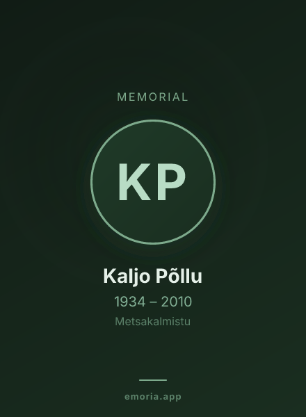 Memorial portrait of Kaljo Põllu