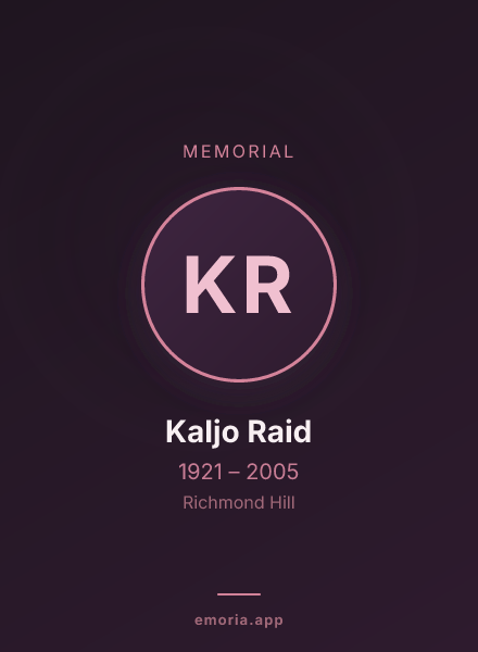Memorial portrait of Kaljo Raid