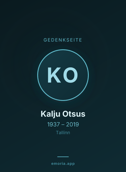 Gedenkportrait von Kalju Otsus
