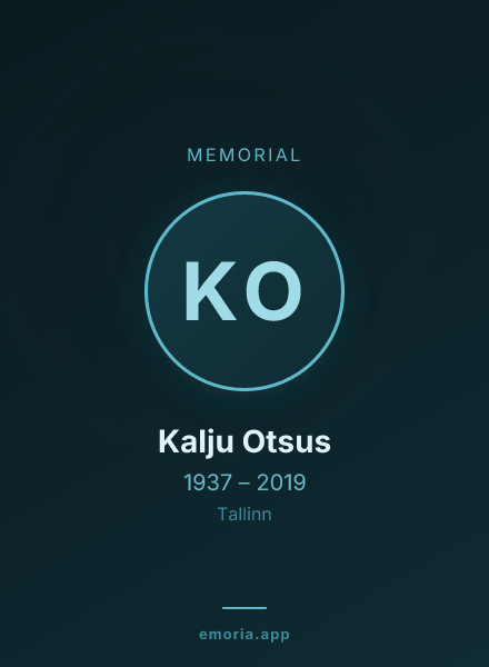 Memorial portrait of Kalju Otsus