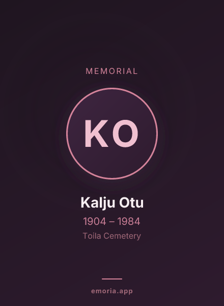 Memorial portrait of Kalju Otu