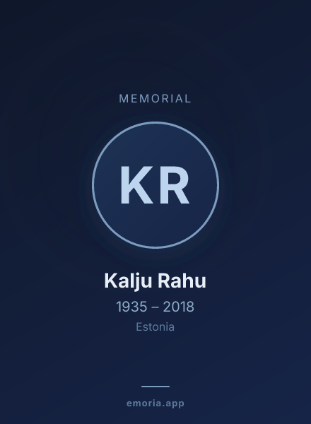 Memorial portrait of Kalju Rahu