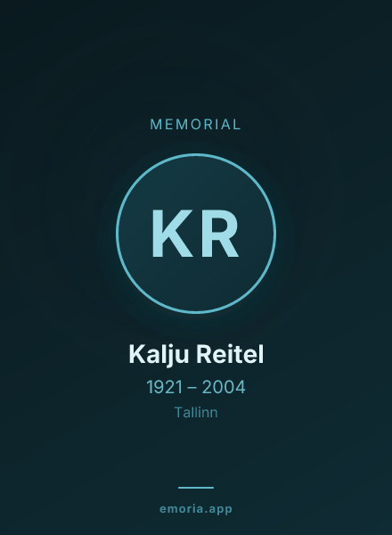Memorial portrait of Kalju Reitel