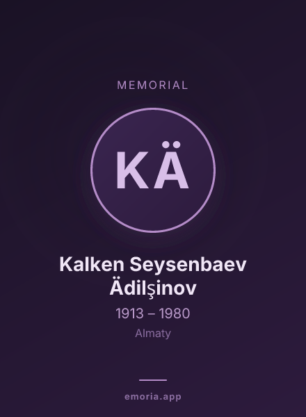 Memorial portrait of Kalken Seysenbaev Ädilşinov