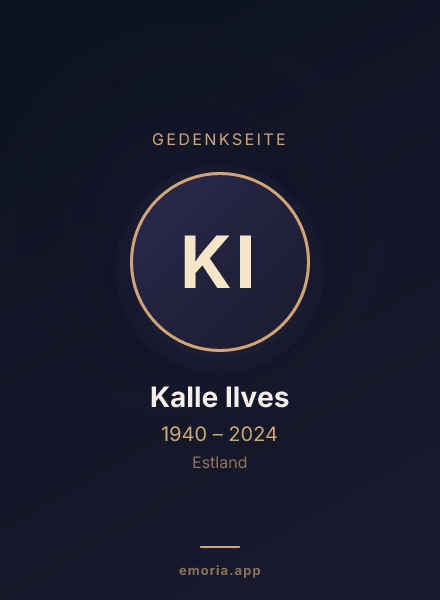 Gedenkportrait von Kalle Ilves