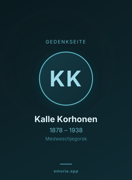 Gedenkportrait von Kalle Korhonen