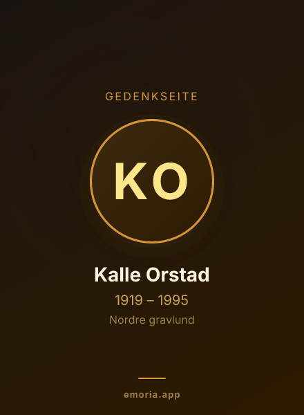 Gedenkportrait von Kalle Orstad
