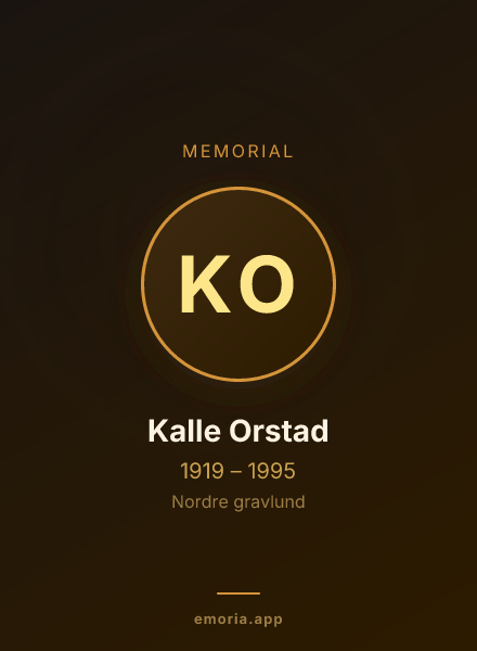 Memorial portrait of Kalle Orstad