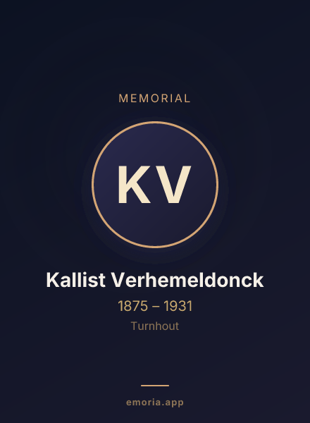 Memorial portrait of Kallist Verhemeldonck