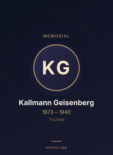 Memorial portrait of Kallmann Geisenberg