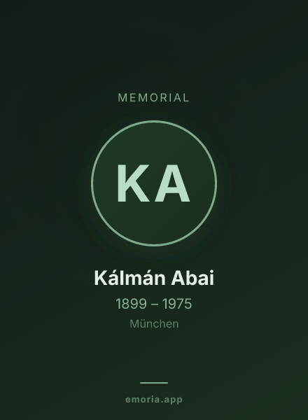 Memorial portrait of Kálmán Abai