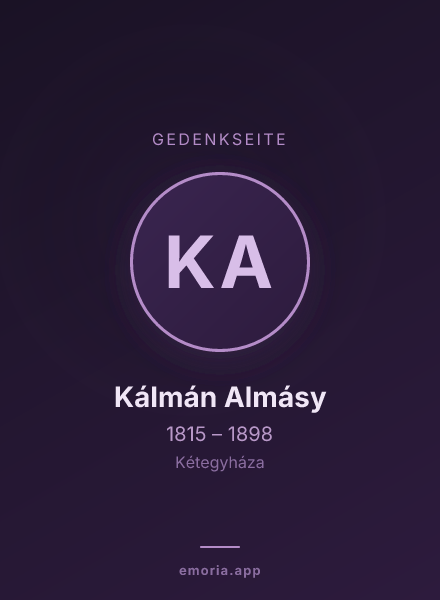 Gedenkportrait von Kálmán Almásy