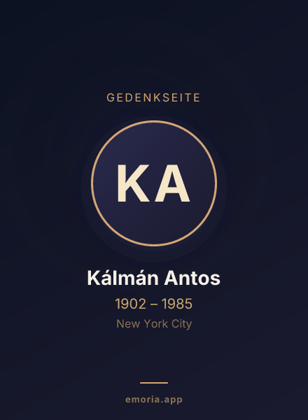 Gedenkportrait von Kálmán Antos