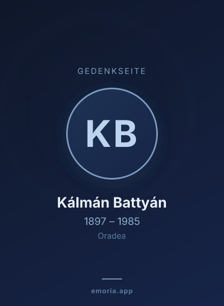 Gedenkportrait von Kálmán Battyán