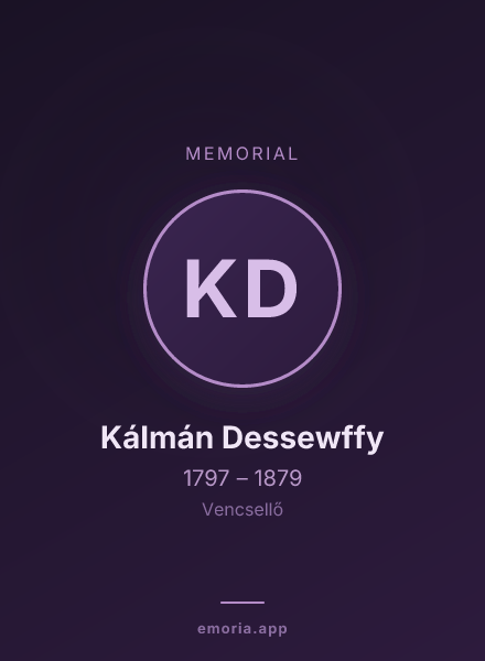 Memorial portrait of Kálmán Dessewffy