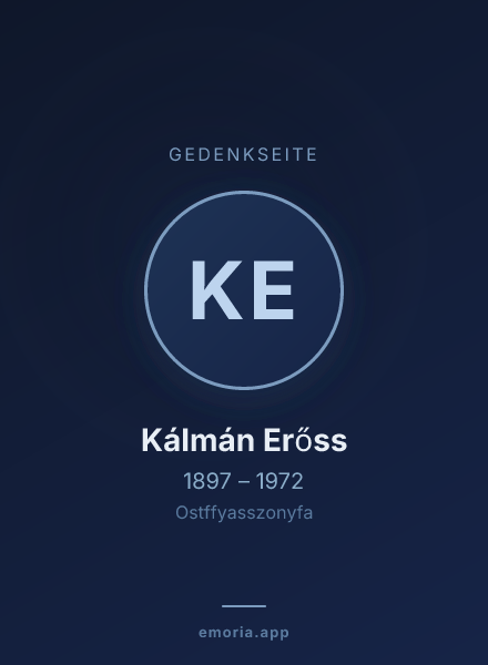 Gedenkportrait von Kálmán Erőss