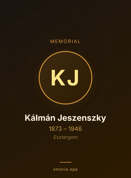 Memorial portrait of Kálmán Jeszenszky