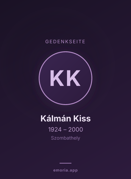 Gedenkportrait von Kálmán Kiss