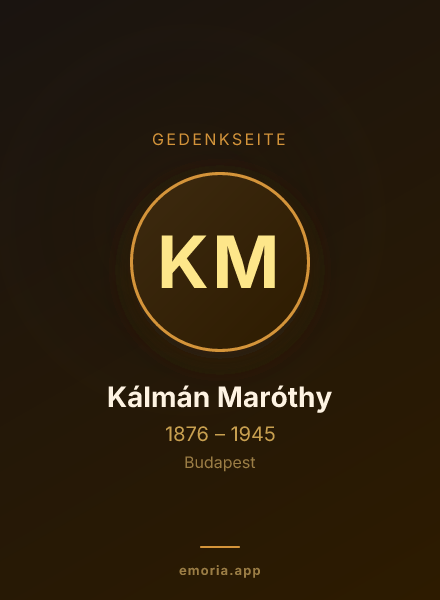 Gedenkportrait von Kálmán Maróthy