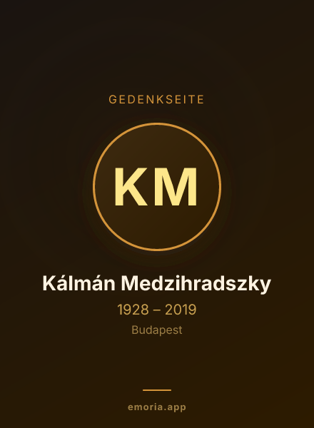 Gedenkportrait von Kálmán Medzihradszky