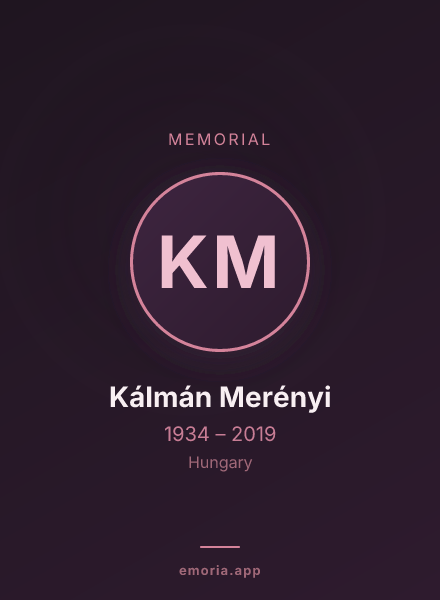 Memorial portrait of Kálmán Merényi
