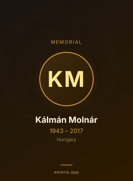 Memorial portrait of Kálmán Molnár
