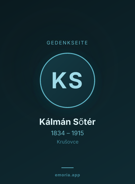 Gedenkportrait von Kálmán Sőtér